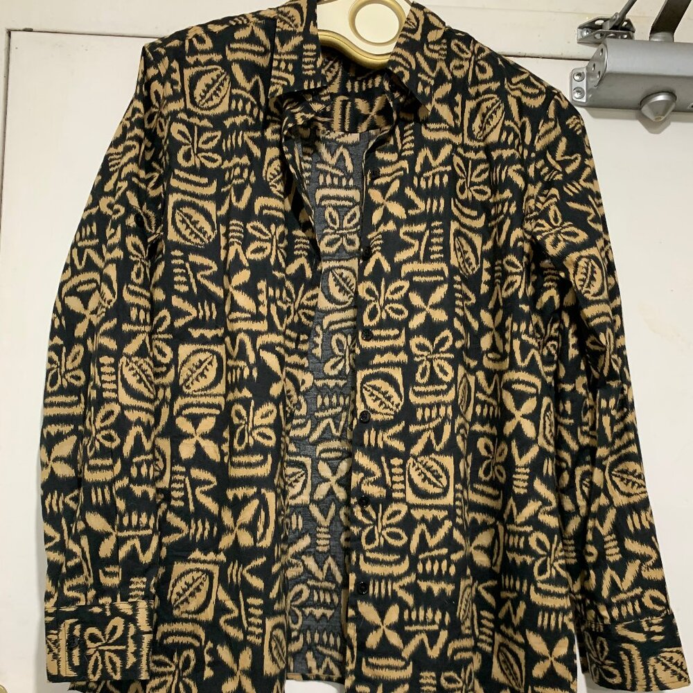 JONES NEW YORK BUTTON DOWN PRINT SHIRTS SIZE L